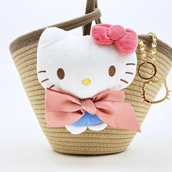 サンリオ ハローキティ ぬいぐるみ付かご風バッグ かごバッグ Sanrio 商品画像2：キャラグッズPERFECT WORLD TOKYO