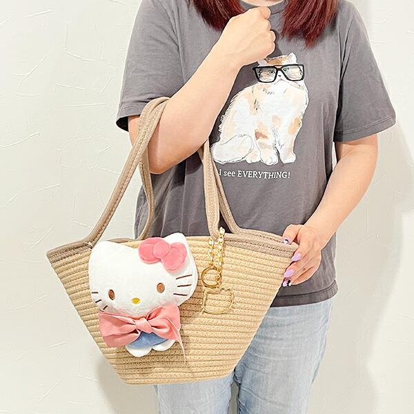 サンリオ ハローキティ ぬいぐるみ付かご風バッグ かごバッグ Sanrio 商品画像9：キャラグッズPERFECT WORLD TOKYO