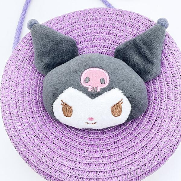 サンリオ クロミ ストロー素材ラウンド製ショルダーバッグ かごバッグ Sanrio 商品画像2：キャラグッズPERFECT WORLD TOKYO