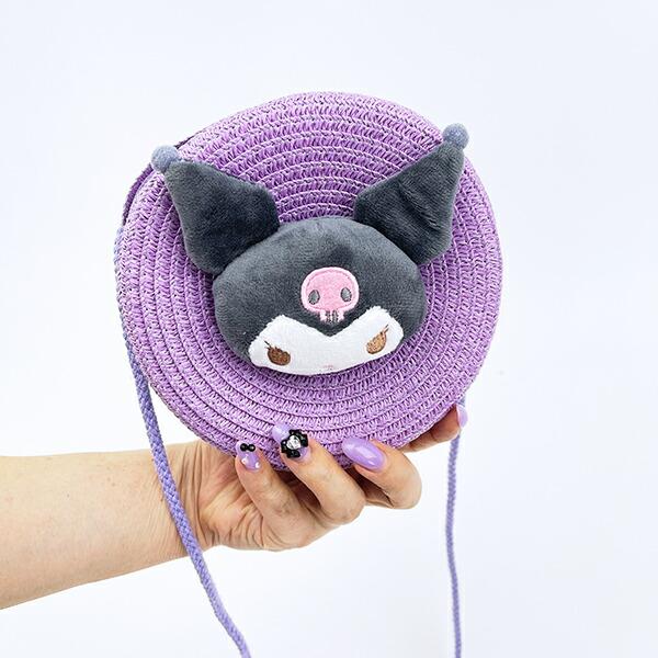 サンリオ クロミ ストロー素材ラウンド製ショルダーバッグ かごバッグ Sanrio 商品画像7：キャラグッズPERFECT WORLD TOKYO