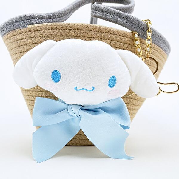 サンリオ シナモロール ぬいぐるみ付かご風バッグ かごバッグ シナモン Sanrio 商品画像2：キャラグッズPERFECT WORLD TOKYO
