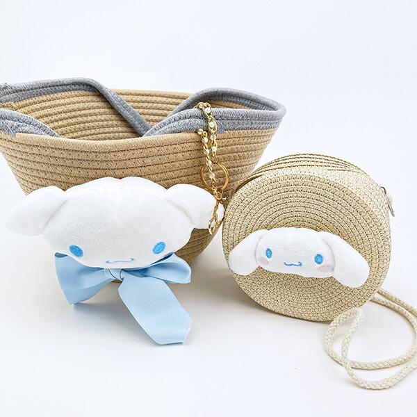 サンリオ シナモロール ぬいぐるみ付かご風バッグ かごバッグ シナモン Sanrio 商品画像10：キャラグッズPERFECT WORLD TOKYO