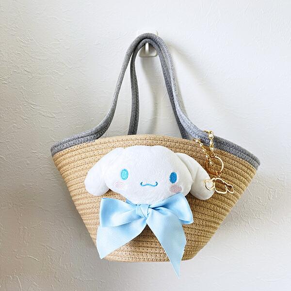 サンリオ シナモロール ぬいぐるみ付かご風バッグ かごバッグ シナモン Sanri･･･