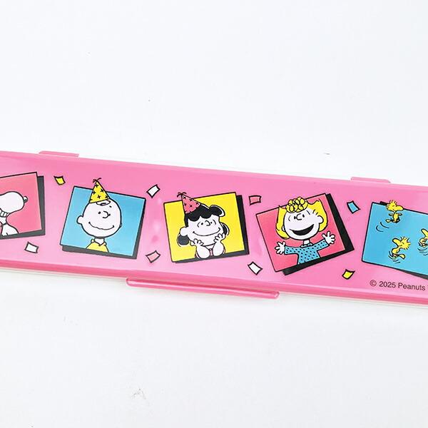 スヌーピー 抗菌音が鳴らないコンビセット ピンク ランチ PEANUTS 75th Anniversary SNOOPY 商品画像2：キャラグッズPERFECT WORLD TOKYO