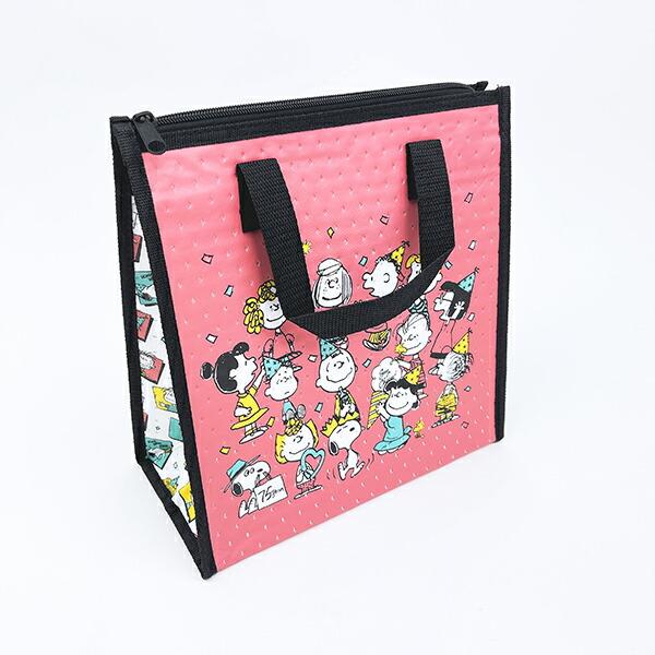 スヌーピー 不織布ランチバッグ ピンク ランチ PEANUTS 75th Anniversary SNOOPY 商品画像5：キャラグッズPERFECT WORLD TOKYO