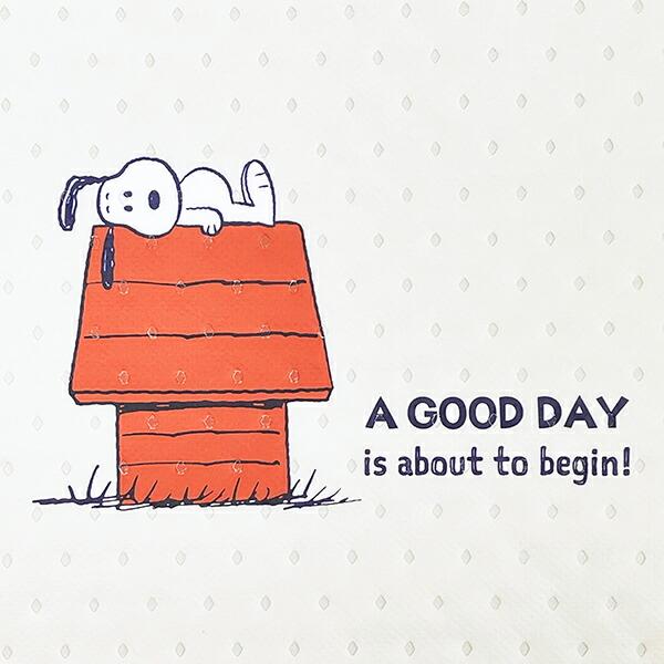 スヌーピー 不織布ランチトートバッグ Goodday SNOOPY 商品画像2:キャラグッズPERFECT WORLD TOKYO
