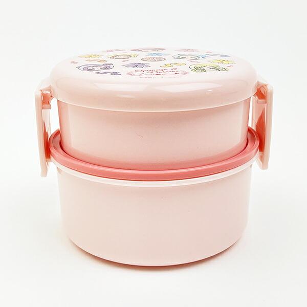おジャ魔女どれみ 抗菌 丸型 ランチボックス 2段(フォーク付) ランチ 日本製 商品画像3：キャラグッズPERFECT WORLD TOKYO