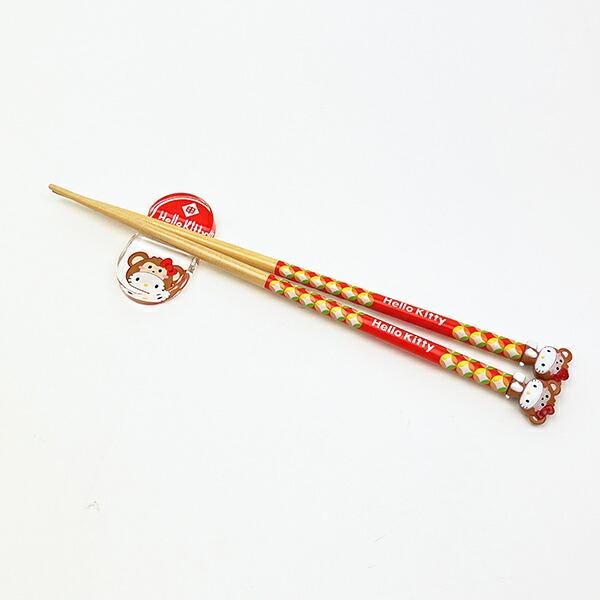 サンリオ ハローキティ 『申』 マスコット付き 箸・箸置き 干支シリーズ Sanrio 商品画像5：キャラグッズPERFECT WORLD TOKYO