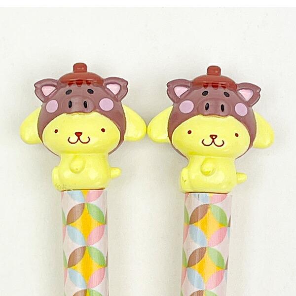 サンリオ ポムポムプリン 『亥』 マスコット付き 箸・箸置き 干支シリーズ Sanrio 商品画像2：キャラグッズPERFECT WORLD TOKYO