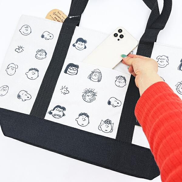 スヌーピー 麻風保冷トートショッピングバッグ ランチ PEANUTS 75th Anniversary SNOOPY 商品画像3:キャラグッズPERFECT WORLD TOKYO