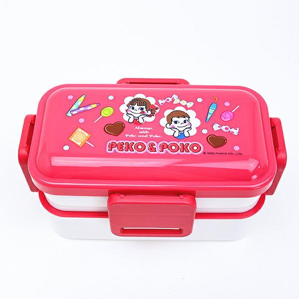 ペコちゃん ポコちゃん ふわっと弁当箱2段 おかし ランチ 日本製 不二家