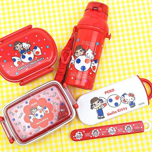 サンリオ ハローキティ × 不二家 ペコちゃん ふわっとフタタイトランチボックス なかよし ラメ 弁当箱 日本製 Sanrio 商品画像7：キャラグッズPERFECT WORLD TOKYO