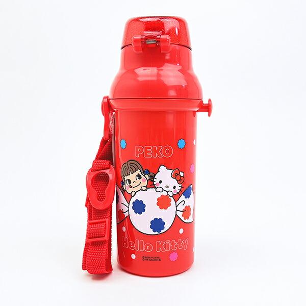 サンリオ ハローキティ × 不二家 ペコちゃん 直飲みプラワンタッチボトル 水筒 ランチ 日本製 Sanrio 商品画像3：キャラグッズPERFECT WORLD TOKYO