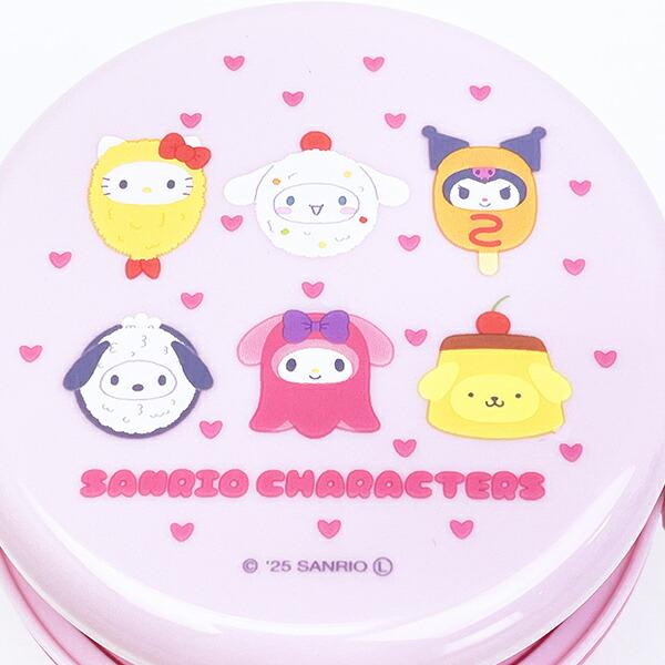 サンリオキャラクターズ 抗菌丸型ランチBOX 2段 ランチ 日本製 なりきり食べ物シリーズ Sanrio 商品画像2：キャラグッズPERFECT WORLD TOKYO