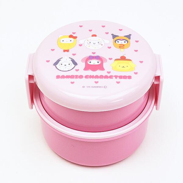 サンリオキャラクターズ 抗菌丸型ランチBOX 2段 ランチ 日本製 なりきり食べ･･･