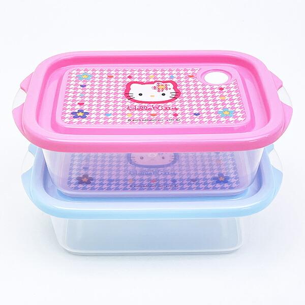 サンリオ ハローキティ 抗菌シールボックス(2P) カオハナ 日本製 ランチ Sanrio 商品画像4：キャラグッズPERFECT WORLD TOKYO