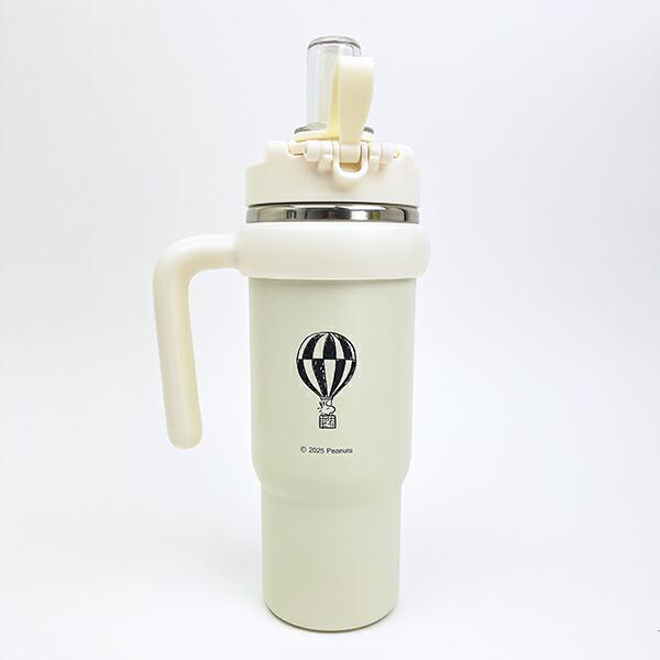 スヌーピー ハンドル付2WAYストローステンレスタンブラー (830ml) 水筒 ランチ SNOOPY 商品画像3：キャラグッズPERFECT WORLD TOKYO