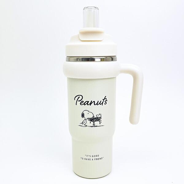 スヌーピー ハンドル付2WAYストローステンレスタンブラー (830ml) 水筒 ラン･･･