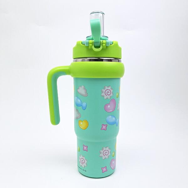 サンリオ ハンギョドン ハンドル付2WAYストローステンレスタンブラー 水筒 ランチ Sanrio 商品画像3：キャラグッズPERFECT WORLD TOKYO