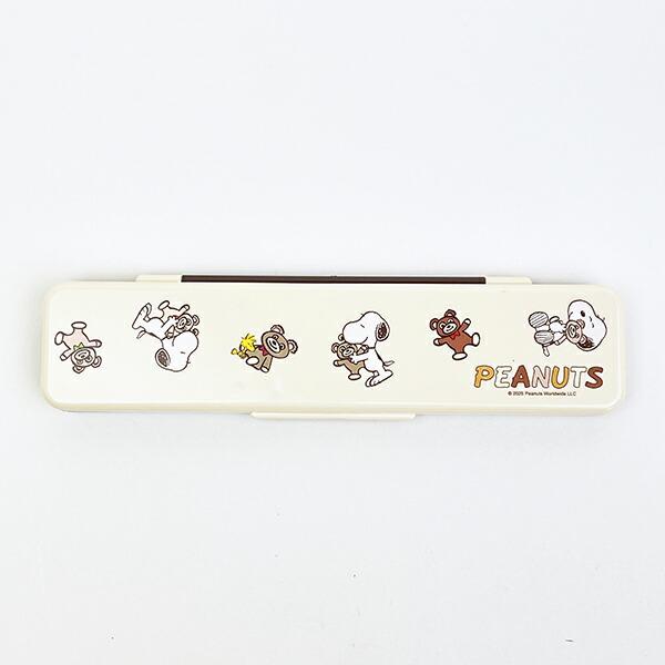スヌーピー &ベア 音の鳴らないコンビセット(箸18cm) ランチ 日本製 SNOOPY