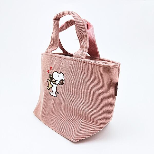 スヌーピー &ベア コーデュロイ生地ランチバッグ SNOOPY 商品画像3:キャラグッズPERFECT WORLD TOKYO