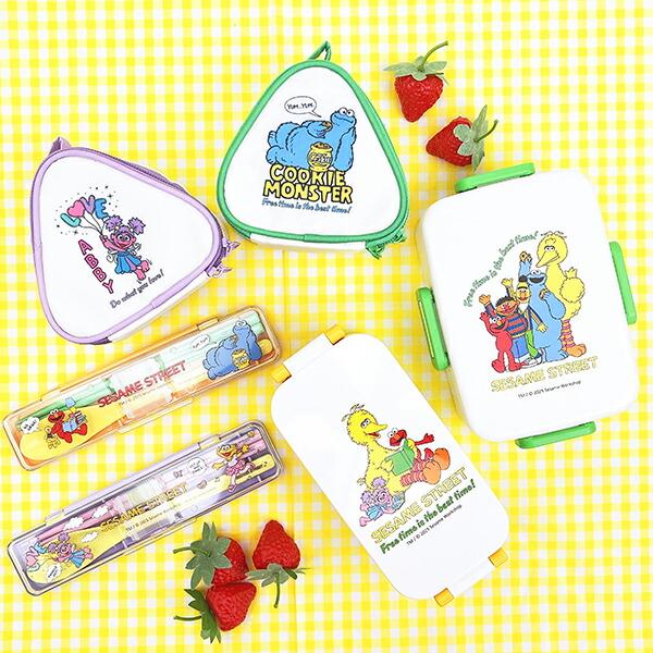 セサミストリート アビー＆ゾーイ 音の鳴らないコンビセット ランチ 日本製 商品画像4：キャラグッズPERFECT WORLD TOKYO