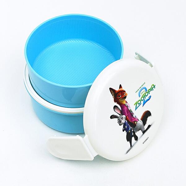 ディズニー ズートピア 丸型ランチボックス2段(フォーク付) 日本製 Disney 商品画像4：キャラグッズPERFECT WORLD TOKYO