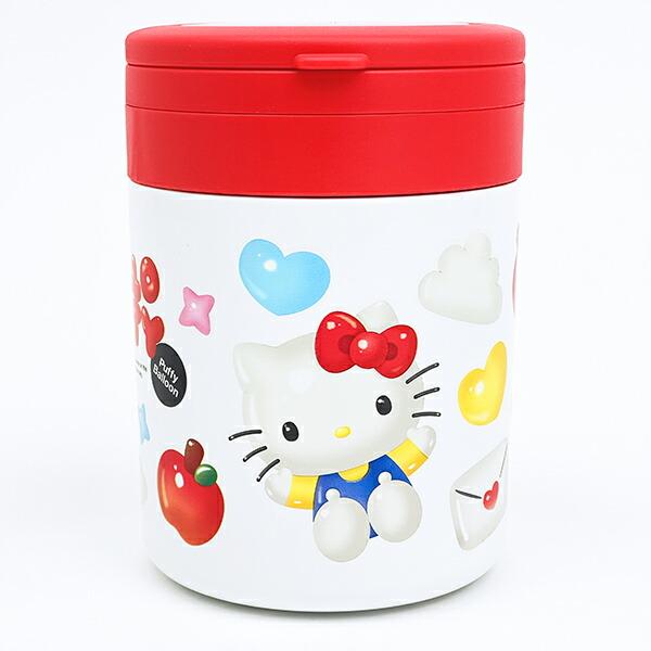 サンリオ ハローキティ 折りたたみハンドル付き保温・保冷デリカポット ランチ スープジャー Sanrio 商品画像2：キャラグッズPERFECT WORLD TOKYO