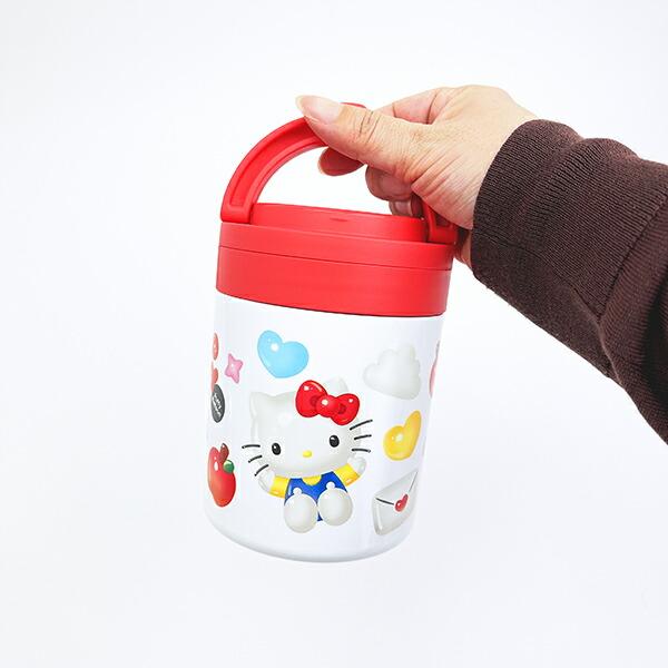 サンリオ ハローキティ 折りたたみハンドル付き保温・保冷デリカポット ランチ スープジャー Sanrio 商品画像6：キャラグッズPERFECT WORLD TOKYO