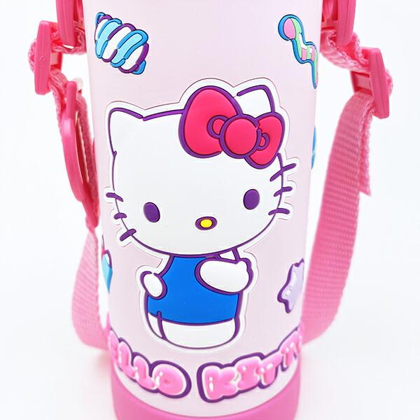 サンリオ ハローキティ 3Ｄロック付きワンプッシュダイレクトボトル 水筒 ランチ Sanrio 商品画像2：キャラグッズPERFECT WORLD TOKYO