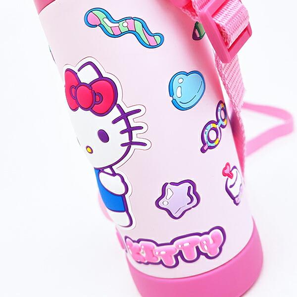 サンリオ ハローキティ 3Ｄロック付きワンプッシュダイレクトボトル 水筒 ランチ Sanrio 商品画像3：キャラグッズPERFECT WORLD TOKYO