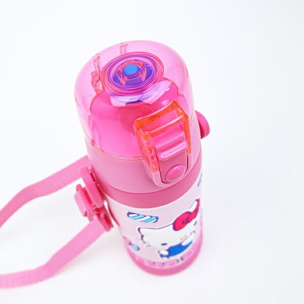 サンリオ ハローキティ 3Ｄロック付きワンプッシュダイレクトボトル 水筒 ランチ Sanrio 商品画像5：キャラグッズPERFECT WORLD TOKYO
