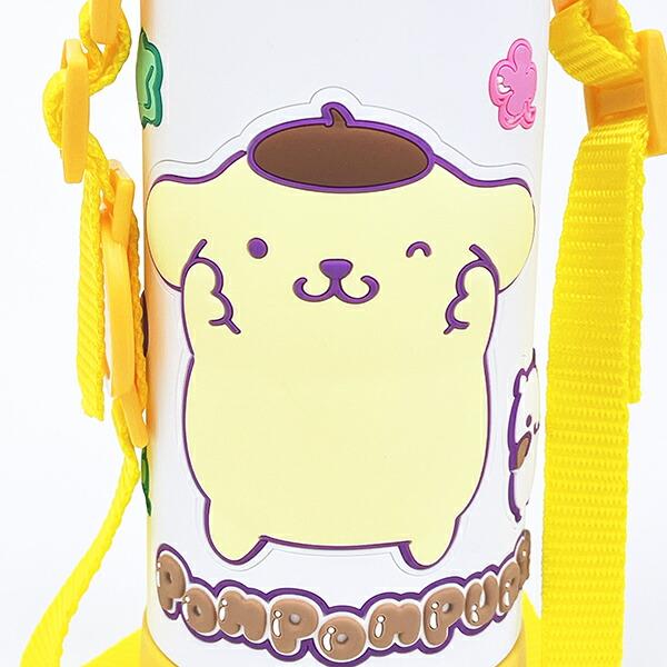 サンリオ ポムポムプリン 3Ｄロック付きワンプッシュダイレクトボトル 水筒 ランチ Sanrio 商品画像2：キャラグッズPERFECT WORLD TOKYO