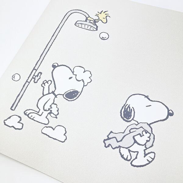スヌーピー ソフト珪藻土 ハッピーバスタイム グレー バスマット SNOOPY 商品画像3：キャラグッズPERFECT WORLD TOKYO