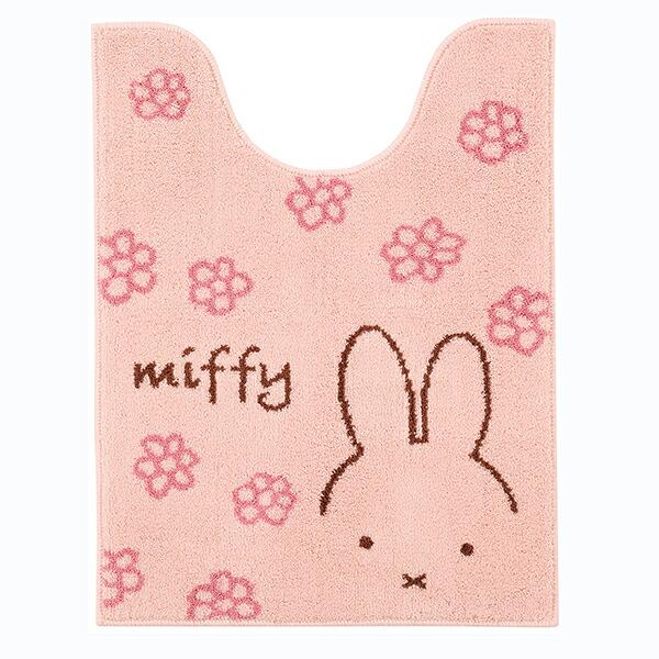 ミッフィー miffy ロングトイレマット ラインフラワー ピンク トイレ用品