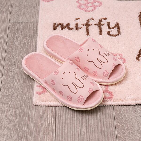ミッフィー miffy スリッパ ラインフラワー ピンク キッチン 商品画像2：キャラグッズPERFECT WORLD TOKYO