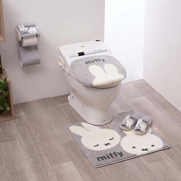 ミッフィー miffy トイレ兼用フタカバー カーム グレー トイレ用品 商品画像3：キャラグッズPERFECT WORLD TOKYO