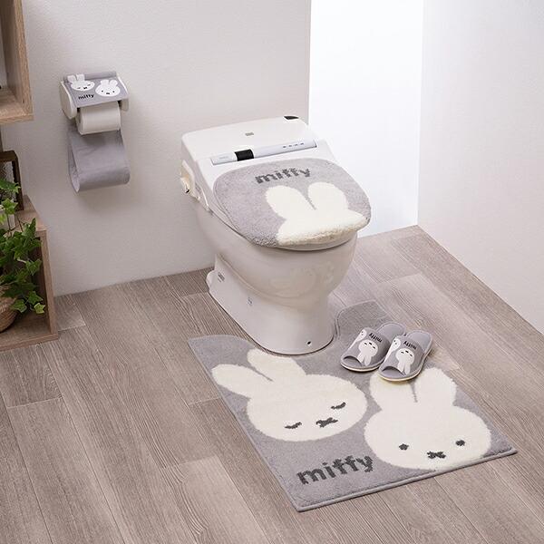 ミッフィー miffy ロングトイレマット カーム グレー トイレ用品 商品画像3：キャラグッズPERFECT WORLD TOKYO