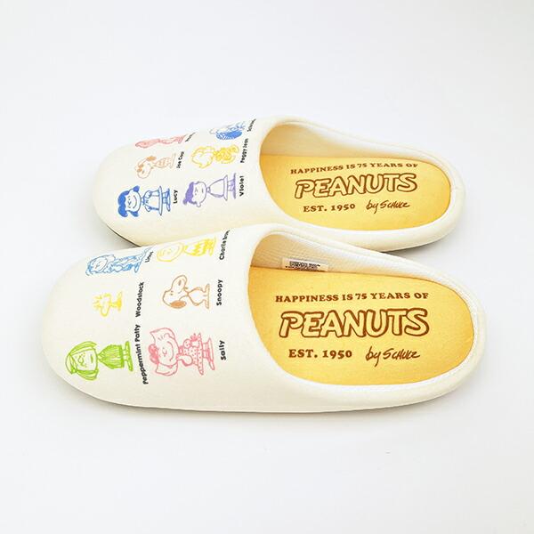 スヌーピー ルームシューズ スリッパ オールスター アイボリー キッチン PEANUTS 75th SNOOPY 商品画像4：キャラグッズPERFECT WORLD TOKYO