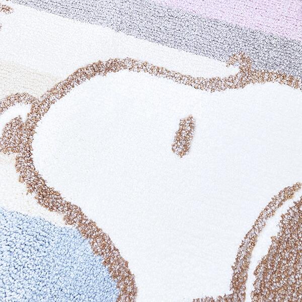 スヌーピー ロングトイレマット くすみパステル ピンク トイレ用品 SNOOPY 商品画像2：キャラグッズPERFECT WORLD TOKYO