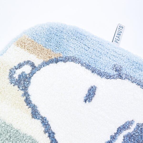 スヌーピー アクセントマット くすみパステル ブルー ルームマット SNOOPY 商品画像2：キャラグッズPERFECT WORLD TOKYO