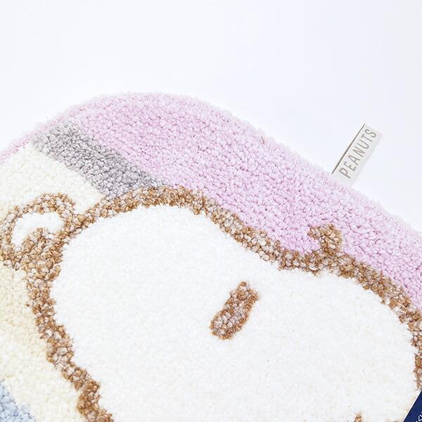 スヌーピー アクセントマット くすみパステル ピンク ルームマット SNOOPY 商品画像2：キャラグッズPERFECT WORLD TOKYO