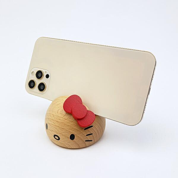 サンリオ ハローキティ ウッドスマホスタンド レッド スマホ用品 商品画像5：キャラグッズPERFECT WORLD TOKYO