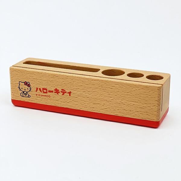 サンリオ ハローキティ ウッドデスクスタンド レッド ペンスタンド 文具 Sanr･･･