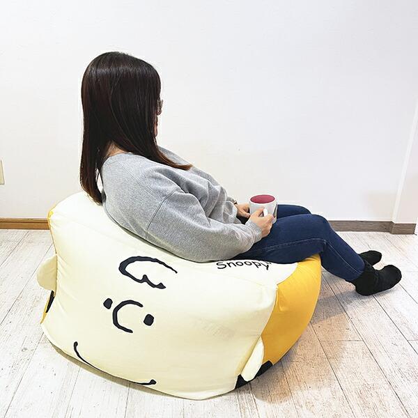 スヌーピー チャーリーブラウン ビーズクッション(L) インテリア SNOOPY 商品画像3：キャラグッズPERFECT WORLD TOKYO