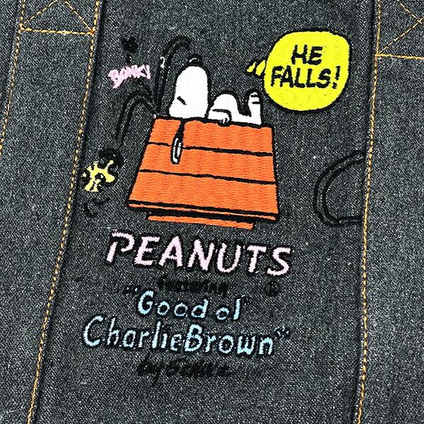 スヌーピー PEANUTS 75th デニム ミニトートバッグ ブラック ROOTOTE（ルートート）コラボ SNOOPY 商品画像2：キャラグッズPERFECT WORLD TOKYO