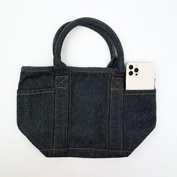 スヌーピー PEANUTS 75th デニム ミニトートバッグ ブラック ROOTOTE（ルートート）コラボ SNOOPY 商品画像3：キャラグッズPERFECT WORLD TOKYO