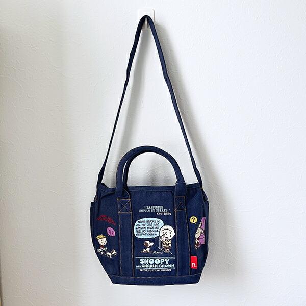 スヌーピー 刺繍ランチトートバッグ ネイビー ROOTOTE ルートート コラボ SNOOPY 商品画像6：キャラグッズPERFECT WORLD TOKYO