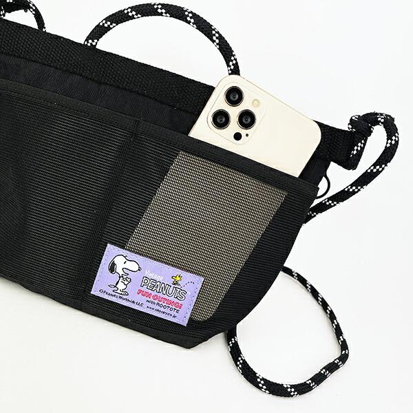 スヌーピー サコッシュ ブラック ショルダーバッグ SNOOPY ROOTOTE ルートート コラボ 商品画像5：キャラグッズPERFECT WORLD TOKYO