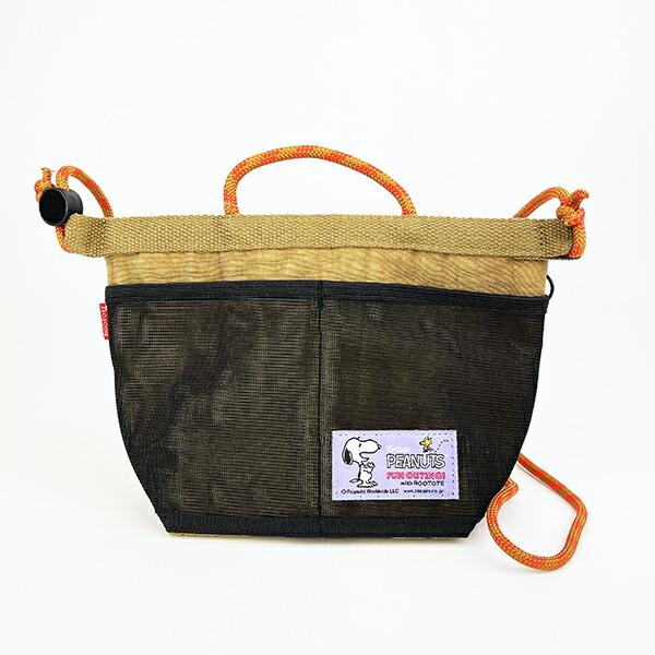 スヌーピー サコッシュ ブラウン ショルダーバッグ SNOOPY ROOTOTE ルートート コラボ 商品画像4：キャラグッズPERFECT WORLD TOKYO